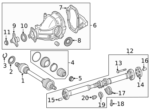 Axle & Differential for 2022 Mercedes-Benz E450 #4