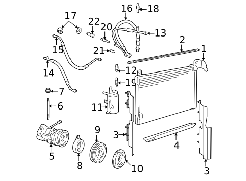 Condenser, Compressor & Lines for 2009 Lincoln Town Car #0