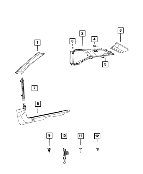 Panels - Moldings - Scuff Plates, Pillar, Cowl, 1/4 Panel Trim and Cargo Covers for 2020 Dodge Challenger #0