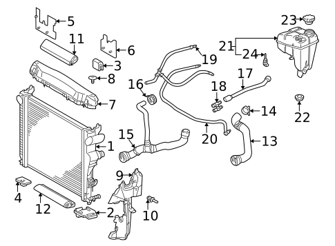 Radiator & Components for 2006 Mercedes-Benz SL55 AMG #0