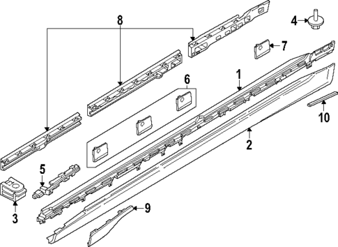 Exterior Trim - Pillars for 2025 BMW 750e xDrive #0