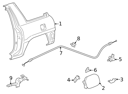 Quarter Panel & Components for 1999 Toyota RAV4 #1