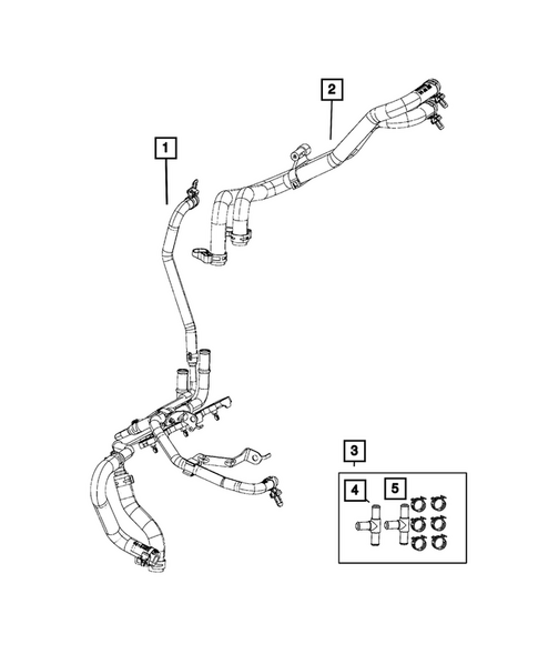 Air Conditioner and Heater Plumbing for 2015 Ram 3500 #2