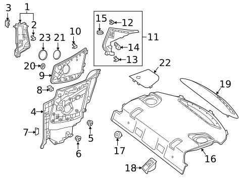 Interior Trim - Quarter Panels for 2019 Mercedes-Benz C63 AMG #0
