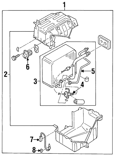 Condenser, Compressor & Lines for 1996 INFINITI I30 #1