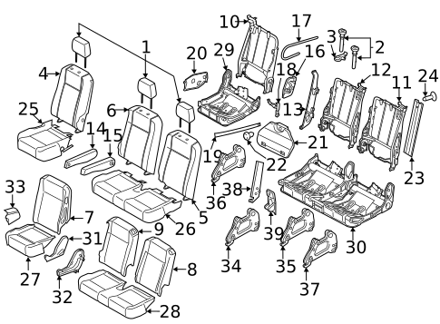 Rear Seat for 2023 Ford Transit-350 #0