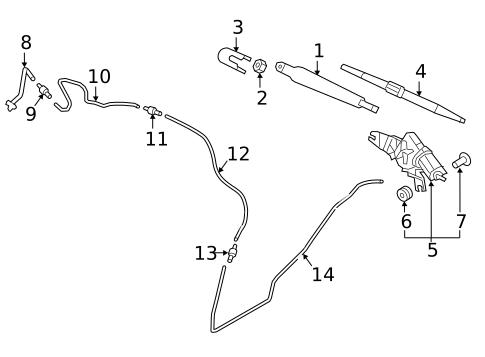 Wiper & Washer Components for 2019 Kia Sorento #1