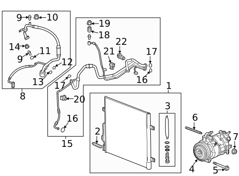 Condenser, Compressor & Lines for 2020 Buick Enclave #0