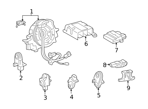 Air Bag Components for 2021 Toyota Avalon #1