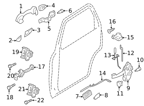 Rear Door for 2012 Ford Escape #1