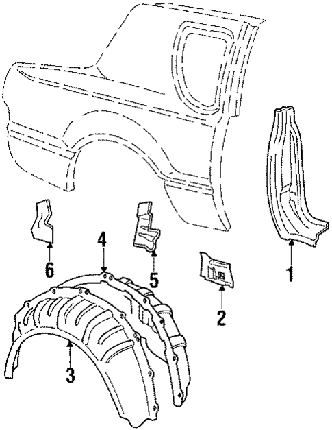Inner Structure & Rails for 1987 Mercury Cougar #0