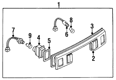 License Lamps for 1990 Nissan Sentra #0