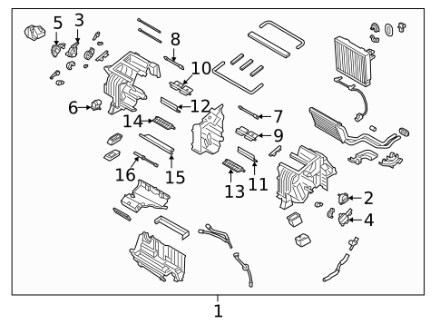 Evaporator & Heater Components for 2020 Kia Stinger #1