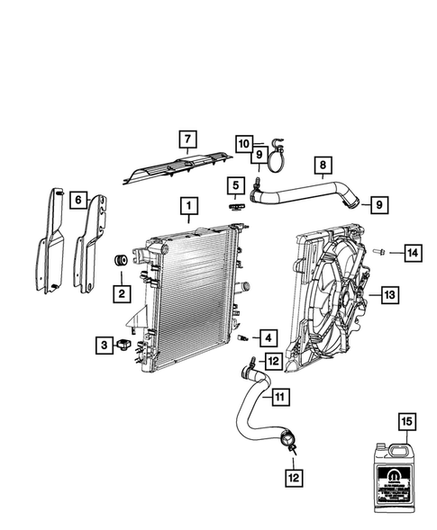 Radiator and Related Parts; Charge Air Cooler for 2013 Jeep Wrangler #0