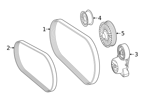 Belts & Pulleys for 2019 Mercedes-Benz S560 #1