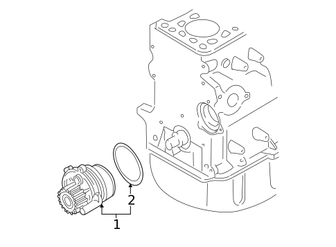 Water Pump for 2004 Audi A4 #0