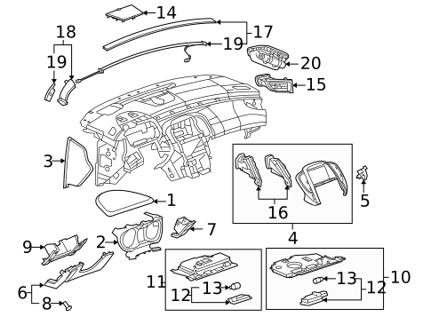 Instrument Panel Components for 2012 Buick LaCrosse #0