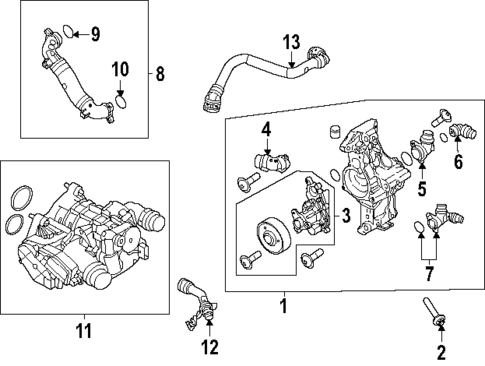 Water Pump for 2022 BMW 430i Gran Coupe #0