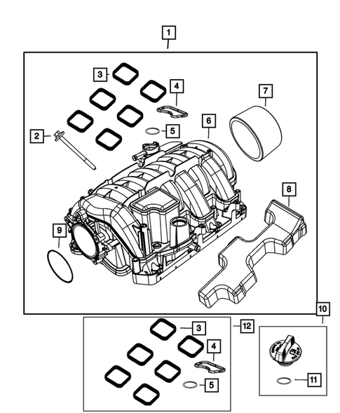 Manifolds and Vacuum Fittings for 2019 Jeep Grand Cherokee #1