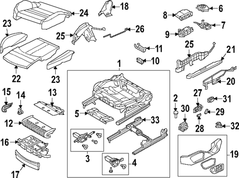 Front Seat Components for 2024 Audi SQ8 e-tron #1