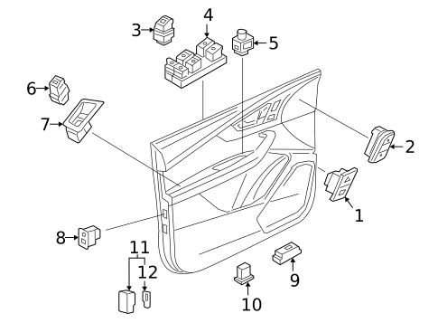 Interior Trim - Front Door for 2022 Audi SQ7 #1
