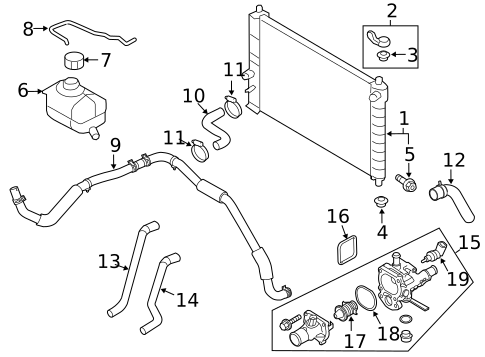 Radiator & Components for 2009 Chevrolet Aveo #0