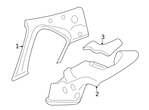 Interior Trim - Quarter Panels for 2004 Ford Focus #1