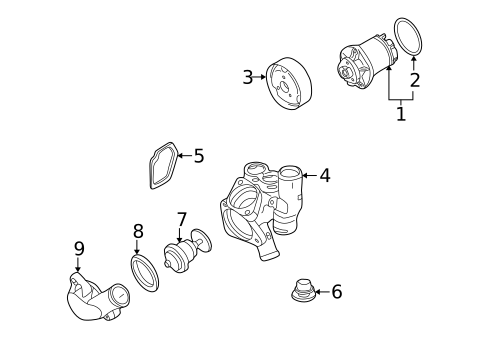 Water Pump for 2005 Volkswagen Golf #0