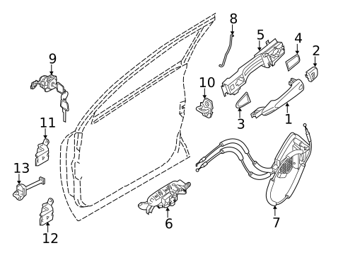 Front Door for 2017 Nissan Rogue #1