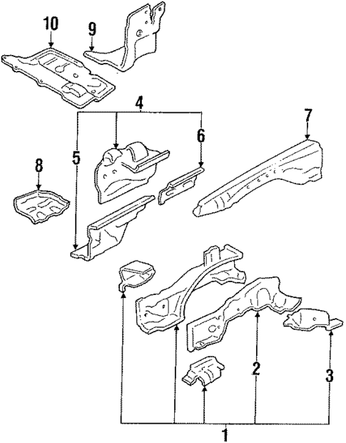 Structural Components & Rails for 1990 Acura Integra #0