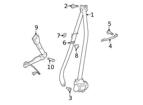 Front Seat Belts for 2009 BMW M3 #0
