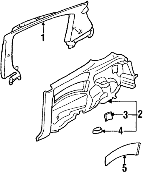 Interior Trim - Quarter Panels for 1995 Honda Civic #0