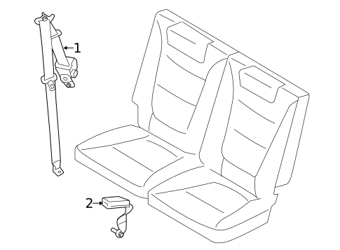 Seat Belt for 2017 Hyundai Santa Fe #2