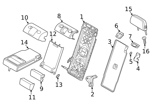 Rear Seat Components for 2022 BMW X3 #3