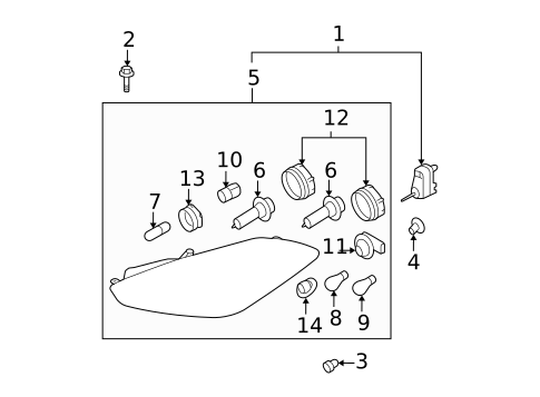Bulbs - Chassis for 2007 Hyundai Tiburon #0