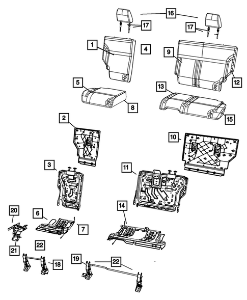 Rear Seats and Attaching Parts for 2007 Dodge Nitro #4