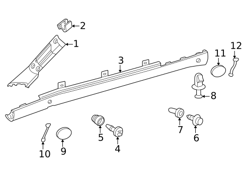 Exterior Trim - Pillars for 2004 Mercedes-Benz CL55 AMG #0