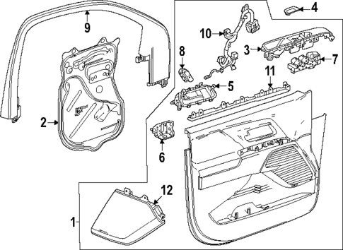 Interior Trim - Front Door for 2025 GMC Acadia #2