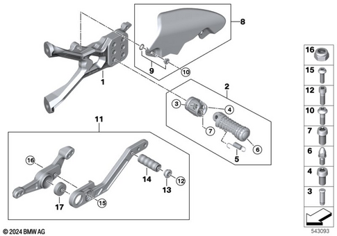 Footrests for 2026 BMW-Motorrad S 1000 RR #1