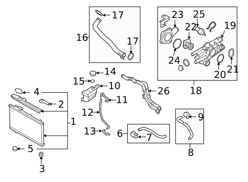 Radiator & Components for 2010 Hyundai Santa Fe #0