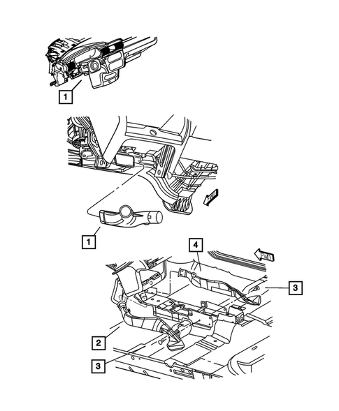 Air Ducts and Outlets for 2001 Dodge Stratus #1