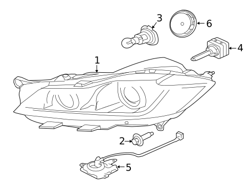 Headlamp Components for 2020 Jaguar XF #0