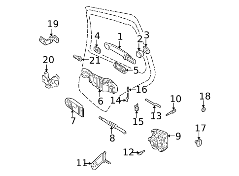 Rear Door for 2002 Volkswagen Golf #1