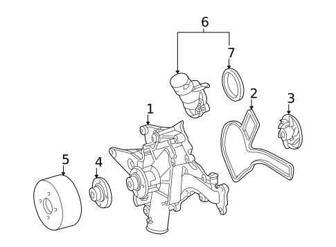 Water Pump for 2004 Mercedes-Benz C32 AMG #0