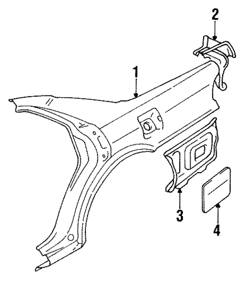Outer Components for 1994 Mitsubishi Diamante #1