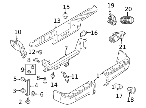 Bumper & Components - Rear for 2012 Ford F-150 #0