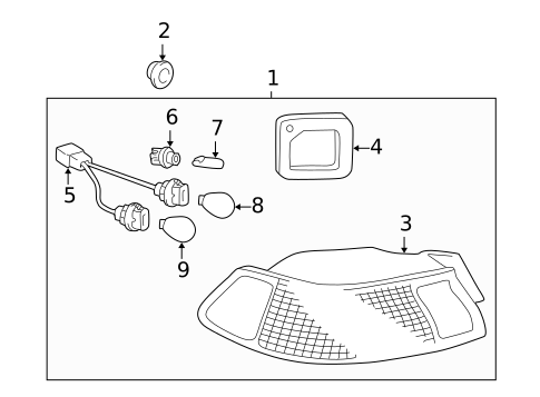 Combination Lamps for 2001 Toyota Camry #2