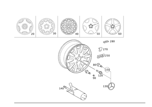 Wheels for 1998 Mercedes-Benz E430 #3