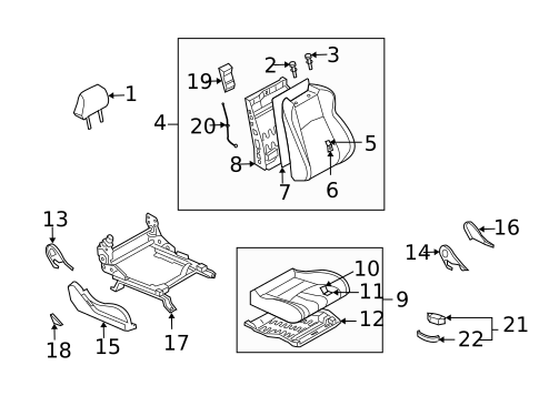 Front Seat Components for 2005 Nissan 350Z #3