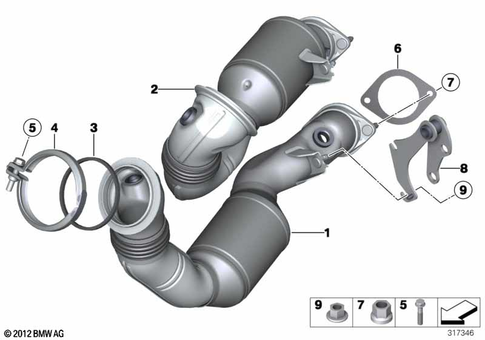 Catalytic Converter / Front Silencer for 2014 BMW Z4 35i #2
